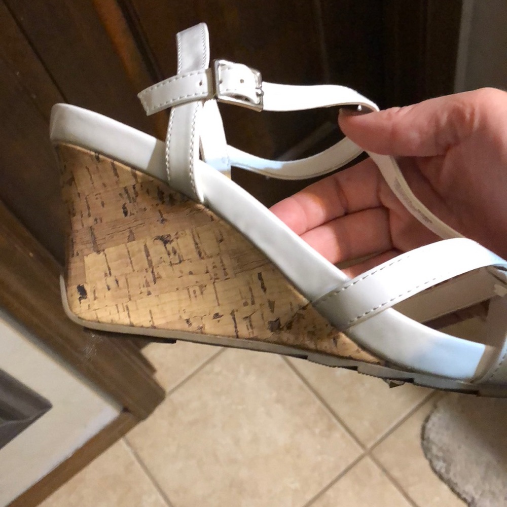 White Strapy Wedges - Picture 3 of 3